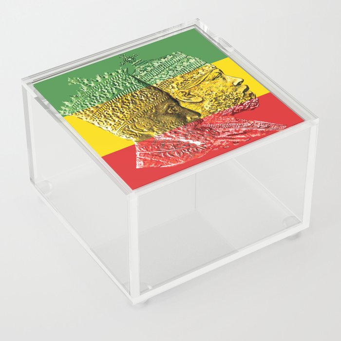 Haile Selassie King Menelik Acrylic Box