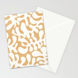 White Matisse cut outs seaweed pattern 7 Stationery Card
