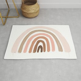 rainbow pink minimalist Area & Throw Rug