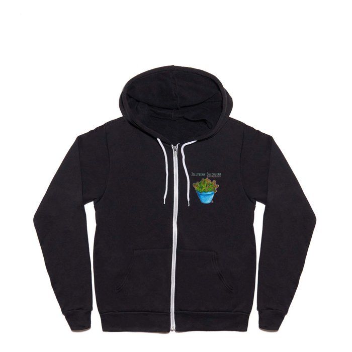 Jellybean Succulent Full Zip Hoodie