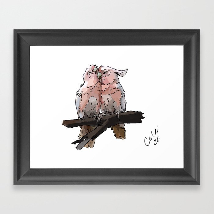 Pink Birds Framed Art Print