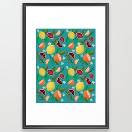 Lemon print Framed Art Print