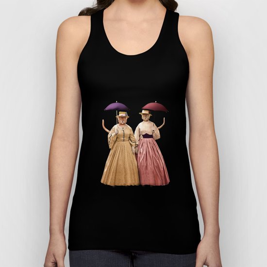 Two Pretty Kitties: Out for a Stroll Unisex Tank Top