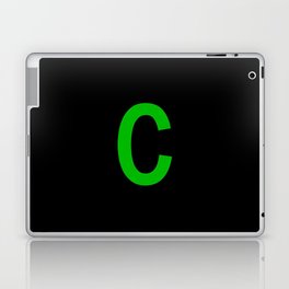 LETTER c (GREEN-BLACK) Laptop & iPad Skin