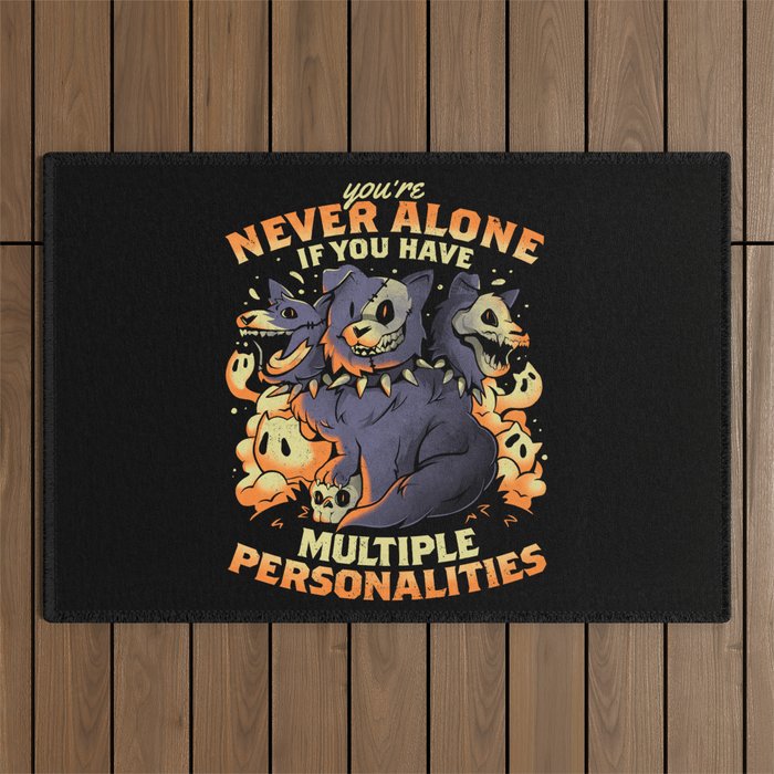 Multiple Personalities - Funny Evil Hell Dog Gift Outdoor Rug