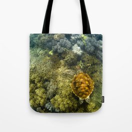 Turtle reef launch Tote Bag