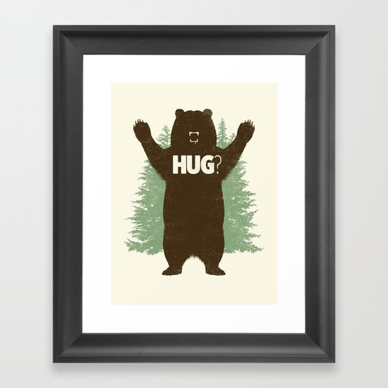 Bear Hug? Framed Art Print