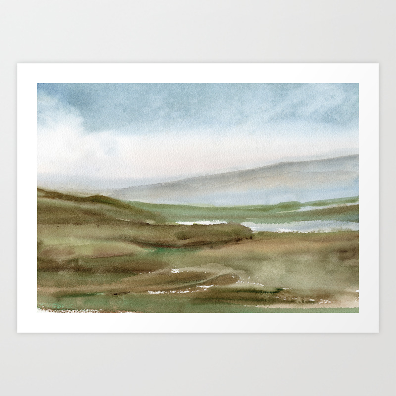 Abstract Italian Landscape Of Tuscany Wall Art Art Print By