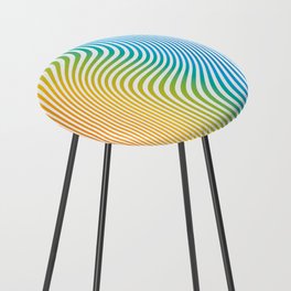 Twisty Stripes in Rainbow Colors. Counter Stool