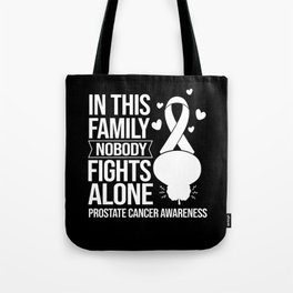 Prostate Cancer Blue Ribbon Survivor Awareness Tote Bag