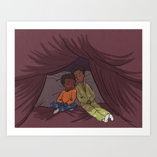 Troy and Abed's Pillow-Blanket Fort Art Print