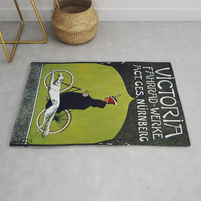 Vintage poster - Victoria Bicycles Rug