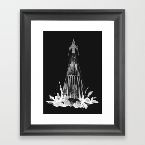 up,up and away (B/W ver.) Framed Art Print
