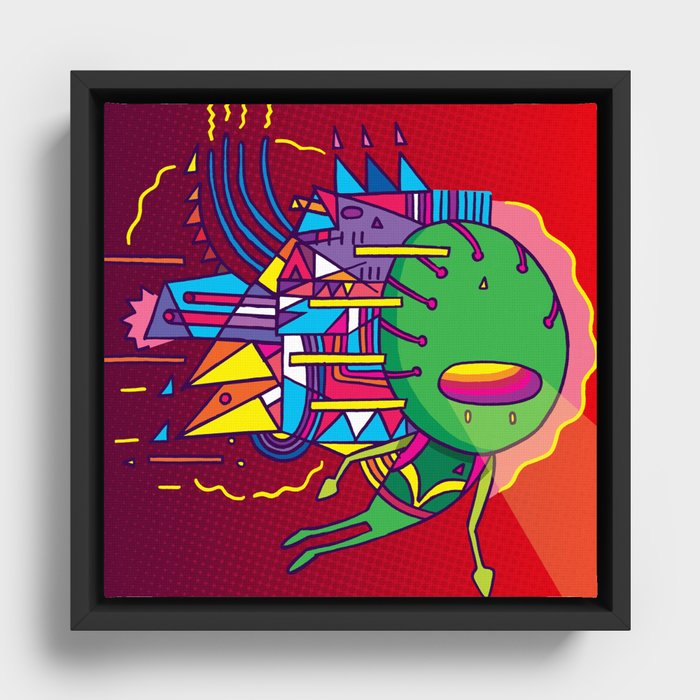 Alien Colors Framed Canvas