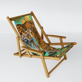 two tigers in the woods Sling Chair