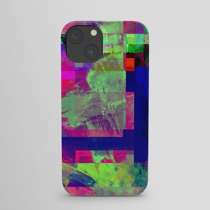 Pastel Geometry X - Abstract, goemetric, pastel coloured, textured artwork iPhone Case
