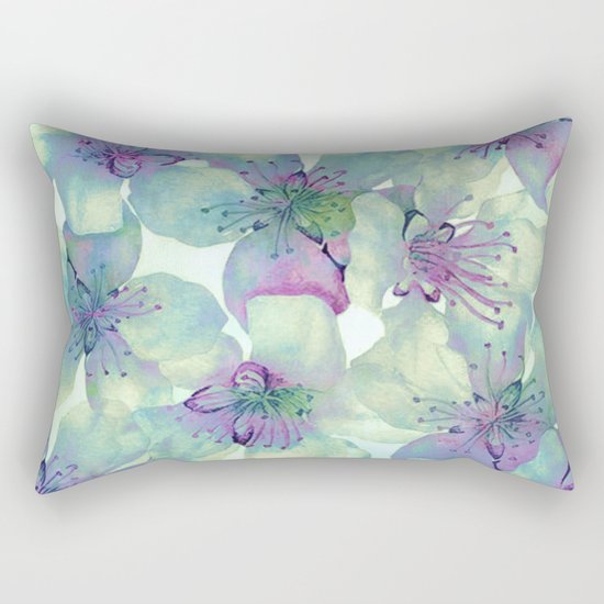 soft floral with purple Rectangular Pillow
