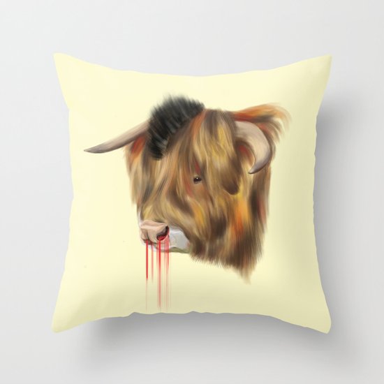 The Bull Throw Pillow
