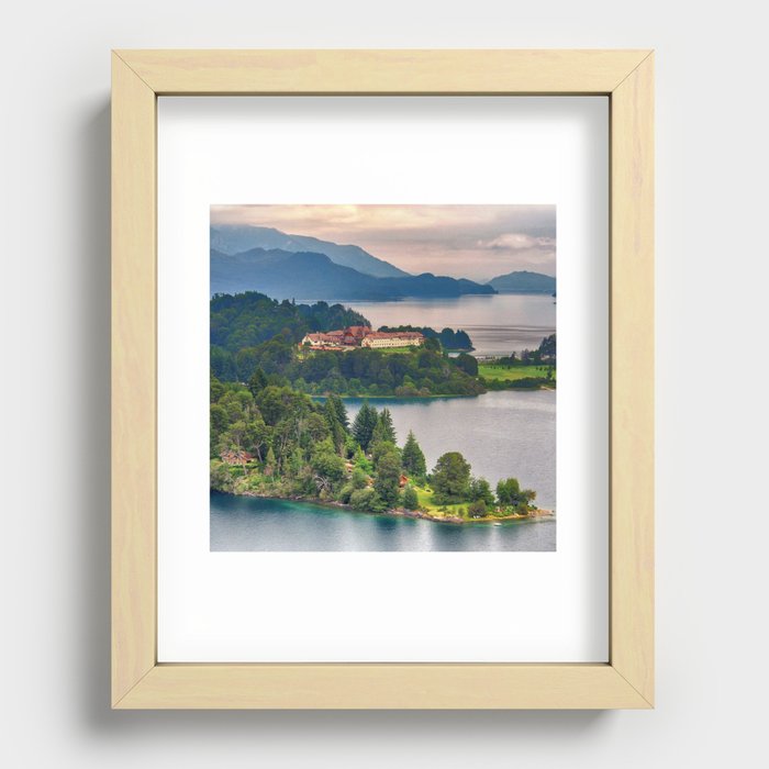 Argentina Photography - Beautiful Hotel Surrounded By Majestic Landscape Recessed Framed Print