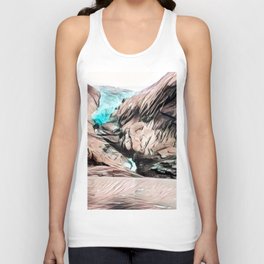  A walk to the Briksdal Glacier, Olden Unisex Tank Top