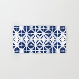 Moroccan design white and indigo blue Hand & Bath Towel