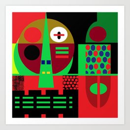 Jazzz Art Print | Jazz, Art, Lines, Digital, Colorbloc, Stylish, Modernist, Experimental, Shapesandcolours, Awaarts 
