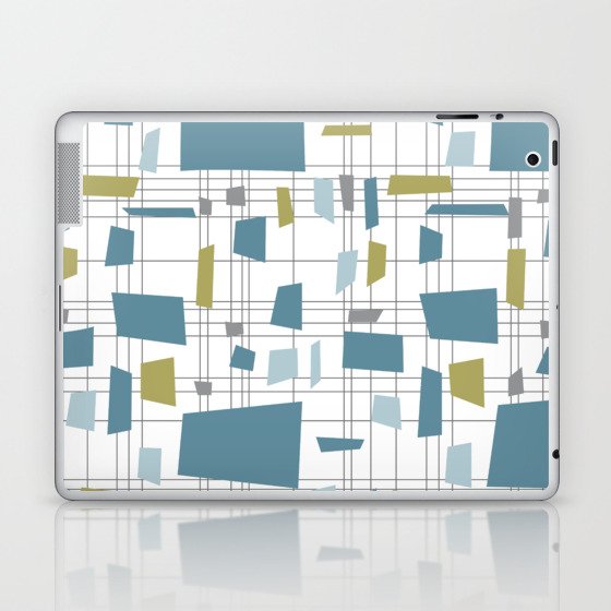 Retro Geometric Abstract Pattern Laptop & iPad Skin