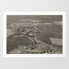 Aerial Photo 002 - Matteawan State Hospital for the Criminally Insane - New York - Matteawan Art Print | Historic, Old, Sky, Airplane, Photograph, Photo, Vintage, Print, View, Plane 