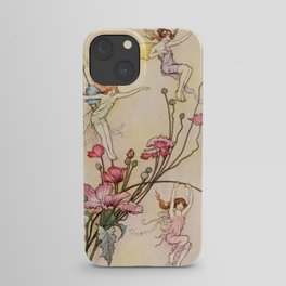 “Three Spirits Mad With Joy” Art by Warwick Goble iPhone Case