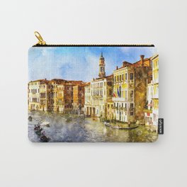 Venice, Italy Color Carry-All Pouch | Cityscape, Italy, Citypanorama, Venicephoto, Cityskyline, Buildings, Venicepainting, Beautifulart, Venice, Painting 