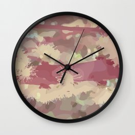 Jaboticaba Wall Clock | Queensland, Yellow, Acrylic, Jaboticaba, Watercolor, Pattern, Cream, Abstract, Jaydee, Oil 
