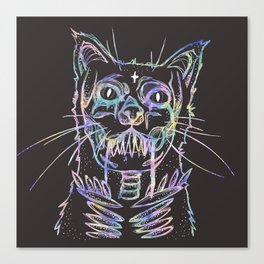 Good Neon Kitty Canvas Print