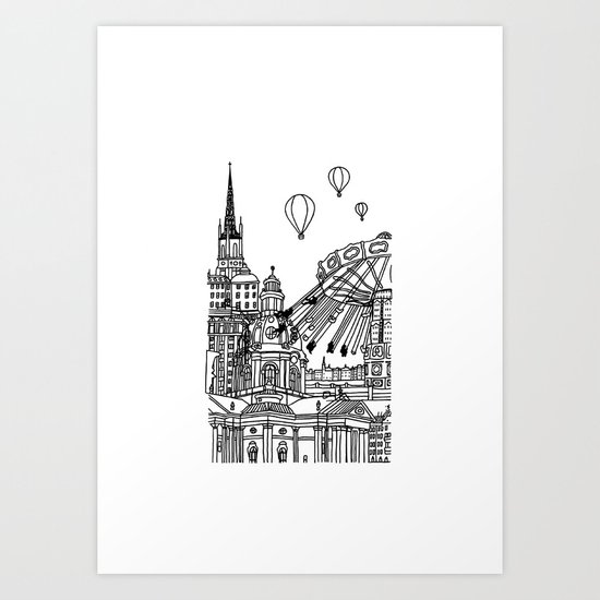 STHLM Silhouettes II Art Print