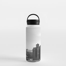 New York City | Brooklyn Bridge NYC | Black and White Photography Water Bottle