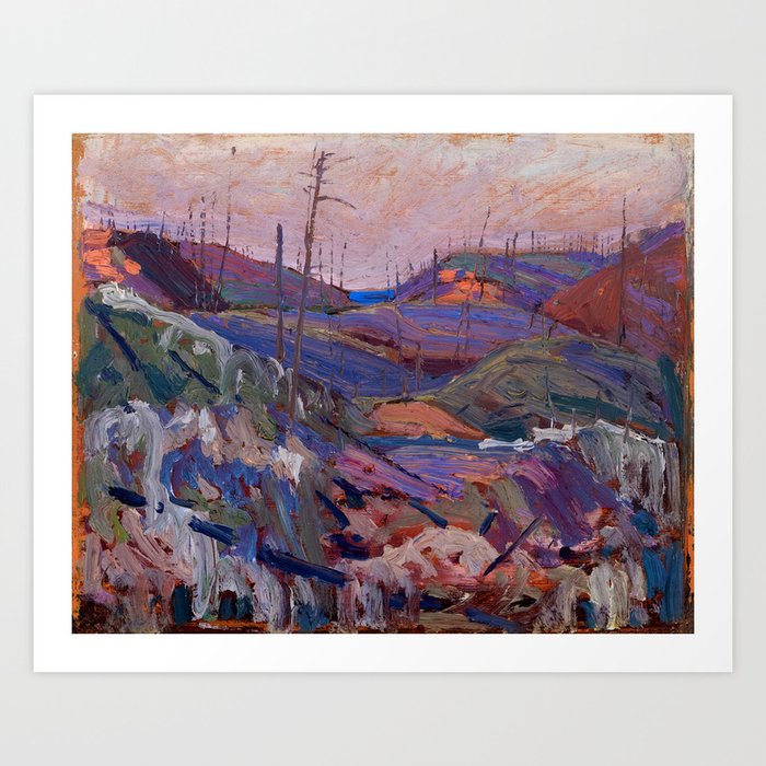 Tom Thomson - Fire-Swept Hills - Canada, Canadian Oil Painting - Group of Seven Art Print