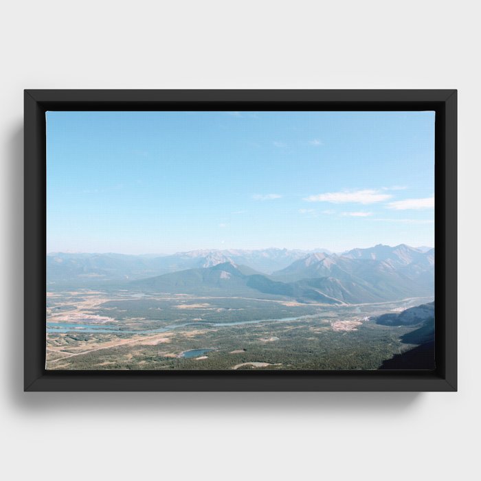 Mountain Views in the Canadian Rocky Mountains Framed Canvas