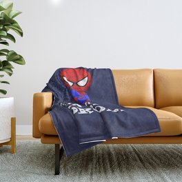 Even superheroes clean their bedroom Throw Blanket