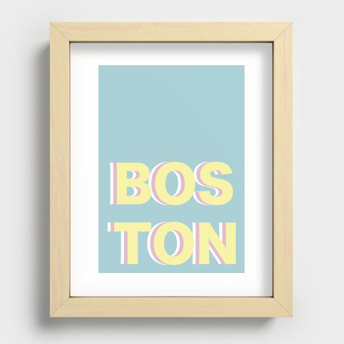 Boston Graphic  Recessed Framed Print