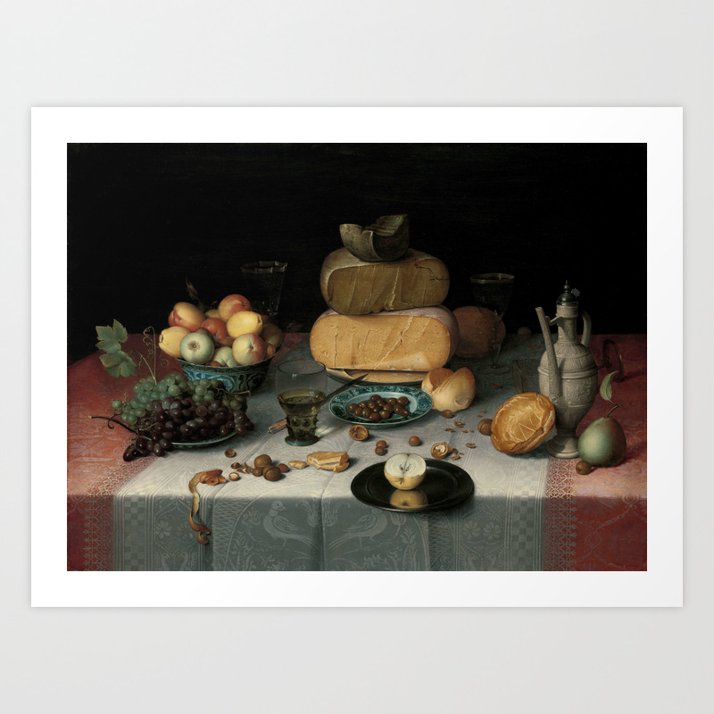 Still Life With Cheese Floris Claesz Van Dijck C 1615 Art