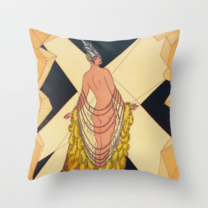 “Pride” Art Deco by George Barbier Throw Pillow