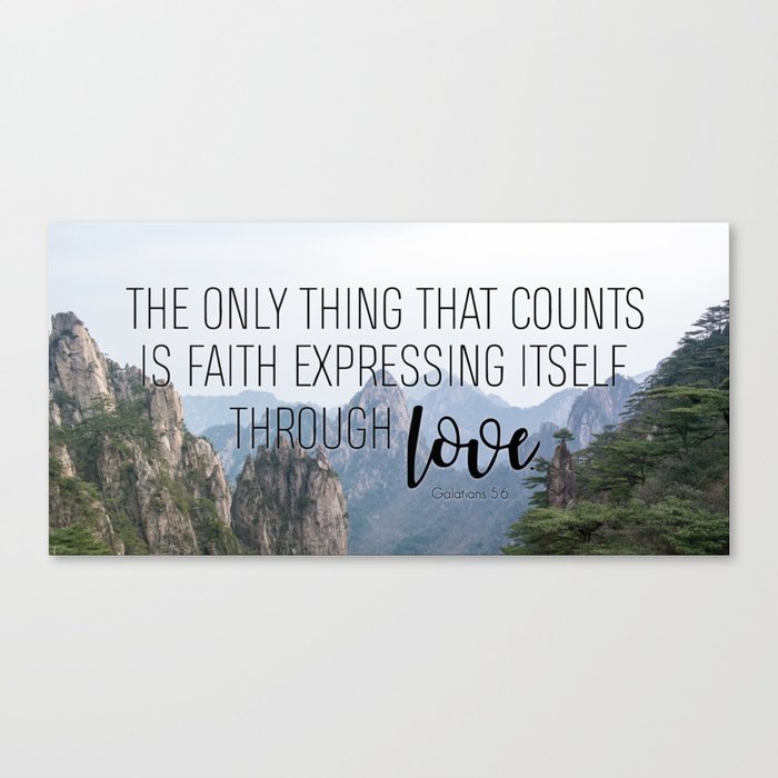 Galatians 5:6 Canvas Print