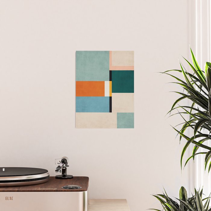 Modern Geometric Minimalist Abstract Artwork