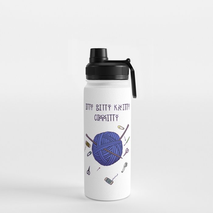 Itty Bitty Knitty Committee Water Bottle