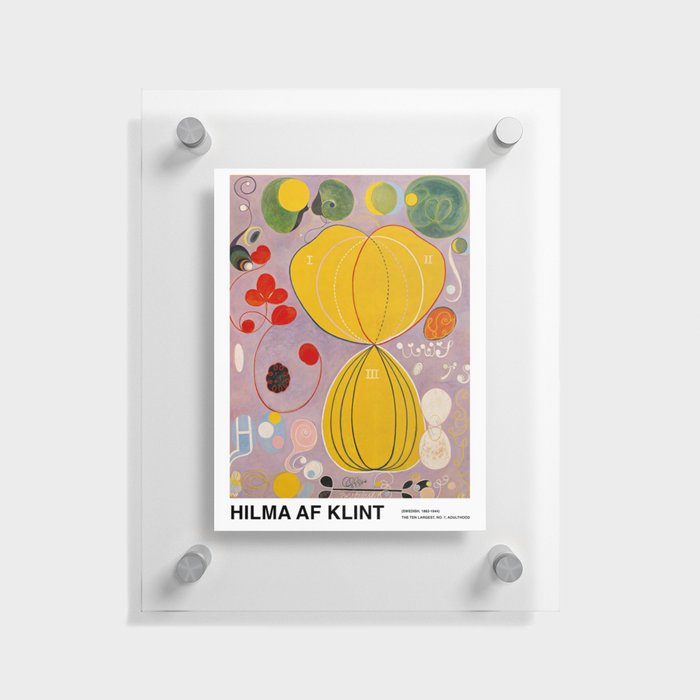 The Ten Largest No. 7 Adulthood |  Hilma Af Klint Floating Acrylic Print