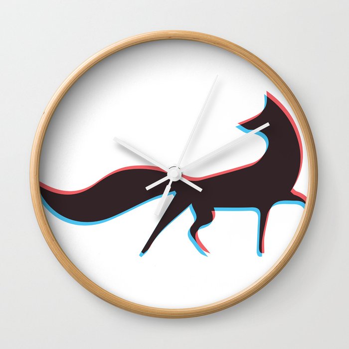 3D Fox Wall Clock