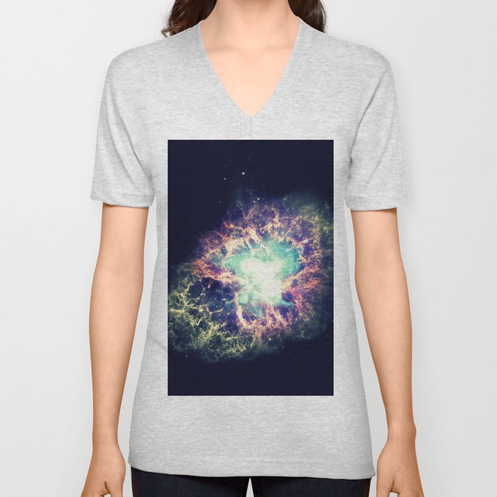 Galaxy Crab Nebula : Deep Pastels V Neck T Shirt