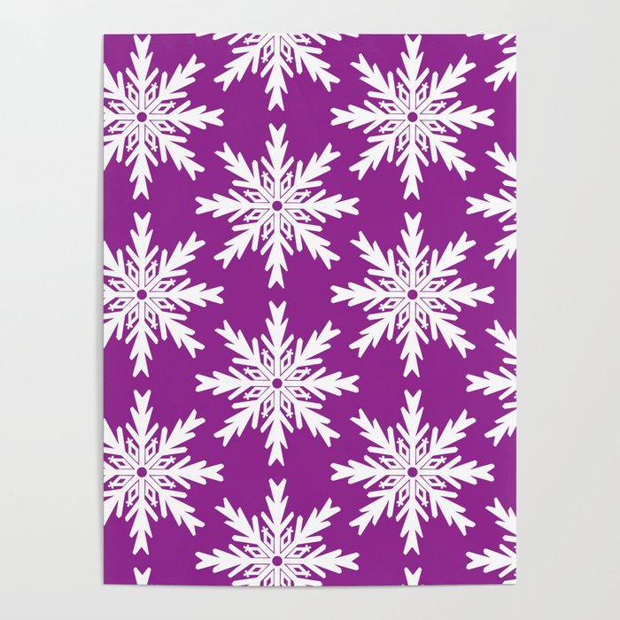 Christmas Snowflakes Ruby Poster