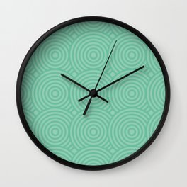 Japanese green water texture - peace and harmony Wall Clock