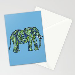 Blue Elephant Stationery Card