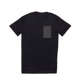 Hypnotic Black and White, Trippy Optical Illusion Vertical & Horizontal Stripe Pattern T Shirt